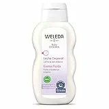 Weleda Baby Derma Crema Fluida Malva Bianca, trattamento corpo non profumato dall'azione lenitiva per pelli molto sensibili e tendenti a dermatite atopica (1X200 ml)