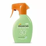 Bilboa, Protezione Solare Corpo Aloe Sensitive Trigger SPF 30, Spray Solare Alta per Pelli Sensibili, Formula con Aloe Vera, Senza Alcool, Resistente all'Acqua, 250 ml
