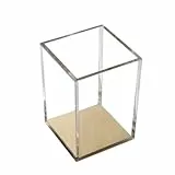 TopHomer Portapenne in acrilico, organizer quadrato per pennelli da trucco, organizer trasparente per accessori da scrivania