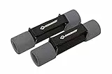 Schildkröt Fitness Set di Manubri da Aerobica, 2 x 1,0 kg, Nero/Antracite, in Valigetta, 960209
