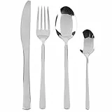 Russell Hobbs RH00022 Vienna 16 pezzi Set posate, Set posate da tavolo in acciaio inox, per 4 persone, lucidato a specchio, include coltelli e cucchiai a vista, nuovo regalo per la casa/matrimonio