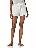 Amazon Essentials Pantaloncini del Pigiama in Spugna per Tempo Libero Leggeri Donna, Grigio Puntinato Righe, M