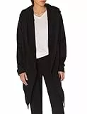 Urban Classics Cardigan da Donna con Cappuccio Mantello, Nero (Black 7), XS