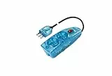 POLY POOL - PP0749S Presa Multipla Compatta 4 Prese Bivalenti - Multipresa Elettrica con 2 prese piccole e 2 prese P30 - Ciabatta con Interruttore e Protezione Salvafulmini