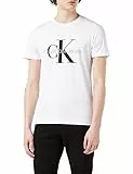 Calvin Klein Jeans T-shirt Maniche Corte Uomo Core Monologo Slim Fit, Bianco (Bright White), M