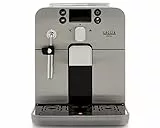 Gaggia RI9305/11 Brera - Macchina da Caffè Automatica, per Espresso e Cappuccino, Caffè in Grani o Macinato, 1400 W, Argento/Nero