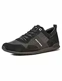 Tommy Hilfiger Sneakers da Runner Uomo Iconic Leather Suede Mix Runner Scarpe Sportive, Nero (Black), 42 EU