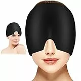 ACWOO Aggiornamento Cappello per Emicrania, Riutilizzabile Cappello Mal di Testa Gel Ghiaccio, Confortevole Cuscinetti Terapia Caldo/Freddo per Alleviare L'emicrania, Occhi Gonfie e Sinus Stress