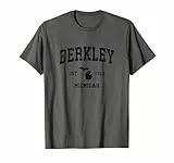 Berkley Michigan MI Vintage Sport Design Nero Stampa Maglietta