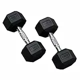 RPM Power Hexagonal Dumbbell - Coppia di Manubri Esagonali, Manubri in Ghisa, Rivestimento in Gomma, Allenamento della Forza (2,5 kg - 10 Kg)