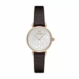 Emporio Armani Orologio Analogico al Quarzo Donna con Cinturino in Pelle AR1990