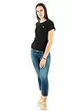 Tommy Jeans T-shirt Maniche Corte Donna TJW Soft Scollo Rotondo, Nero (Black), M