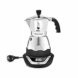 Bialetti Moka Timer, Caffettiera Elettrica con Timer Incorporato, 6 Tazze