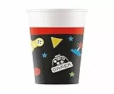 Procos- Bicchieri Carta FSC Videogame Gaming Party (200ml), 8 Pezzi, Multicolore, 93771
