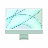 Apple 2021 Computer desktop all-in-one iMac con chip M1: CPU 8 core, GPU 8 core, display Retina da 24', 8GB di RAM, 256GB di archiviazione SSD. Compatibile con iPhone/iPad; color Verde