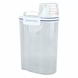 Contenitore Ermetico per Riso, Contenitore Trasparente per Farina Alimentare Secca per Cereali, Contenitore per Riso con Design Ermetico e Misurino per Farina D'avena, Cereali, (2kg Bianco)