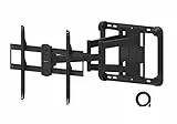 Amazon Basics - Supporto TV interamente snodabile con braccio doppio estensibile, Da 38” a 80”
