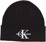Calvin Klein MONOLOGO EMBRO BEANIE 160, Uomo, Black, OS