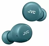 JVC Cuffie Bluetooth Gumy Mini, Auricolari piccoli, leggeri, Bluetooth 5.1, Resistenti all'acqua (IPX4), Batteria a lunga durata (fino a 15 ore) - HA-Z55T-Z (Azzurro)