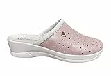 BOCCIOLO Valentina #NOVIOLENZACONTROLEDONNE Ciabatta Sanitaria Donna Chiusa Sottopiede Pelle Antishock Made in Italy Articolo 2045B (Rosa, numeric_37)