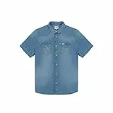 Wrangler SS_Western Shirt Camicia, Blu (Dusky Cloud), XXL Uomo
