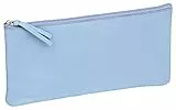 Clairefontaine 410165C - astuccio per la scuola piatto azzurro cielo 22x11 cm in vero cuoio d'agnello I Articoli per la scuola I astuccio per matite colorate I astuccio per matite I portapenne