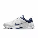 Nike Defy all Day, Scarpe da Ginnastica Uomo, Bianco/Midnight Navy-Mtlc Argento, 41 EU