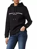 Tommy Hilfiger Felpa Donna Heritage con Cappuccio, Nero (Black), S