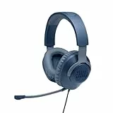 JBL Quantum 100 Cuffie Gaming Over Ear con Filo, Headset da gioco con Microfono Boom Direzionale Rimovibile, compatibilità su Ogni Piattaforma, Colore Blu