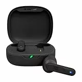JBL Wave Flex Auricolari Wireless In-Ear Bluetooth, Waterproof IP54 e Antipolvere IPX2, Deep Bass Sound, Tecnologia TalkThru e AmbientAware, Fino a 32 h di Autonomia, Nero