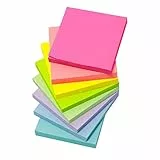 AiTodos® 800 Foglietti Adesivi, 8 Libri-100 Fogli/Libro, 8 Colori-Foglietti Adesivi per Contrassegnare ed Evidenziare Pagine, Facili da Scrivere, Riadesivi, per Scuola, Casa, Ufficio