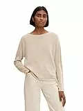 TOM TAILOR Le signore Maglione lavorato a maglia con struttura 1033125, 30438 - Beige Bubble Structure, XL