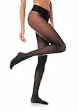 Goldenpoint Collant Donna Senza Cuciture Microfibra 30 Denari, Nero, Taglia 3-M