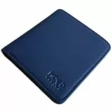 Mood Portafoglio Uomo Slim Porta Carte di Credito Uomo con Portamonete Portafogli Uomo Pelle Portatessere Rfid Anticlonazione Portacarte in Pelle (Blu)