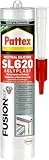 Pattex SL 620 Serramenti ed Edilizia Sigillante trasparente, Silicone per lattoneria, serramenti, ecc., Sigillante impermeabile per materiali vari, cartuccia da 300 ml
