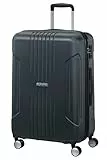 American Tourister Tracklite - Bagaglio a Mano, M (67 cm - 82 Litri), con lucchetto TSA, Nero (Dark Slate)