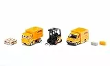 siku 6335, Set Regalo Logistica DHL, Include Camion, Carrello Elevatore, Furgone per le Consegne, Bancali e Pacchi, Metallo e Plastica, Giallo, Parti Mobili