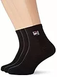 FILA Calzini Uomo Cotone Set di 6 Calze Sportive Uomo Tennis, Comodo, Nero, Taglie 39/42