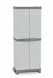 Terry, Base 3700 UW, Armadio da Esterno Interno, Due Ante con Divisorio Verticale, 4 Ripiani Interni. Materiale: Plastica, Dimensioni: 70x43,8x181,8 cm