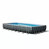 Intex 26374 Piscina Rettangolare, Con Pompa A Sabbia E Scaletta Doppia, Capacità D'Acqua 54.368 L, Multicolore, 975 x 488 x 132 Cm