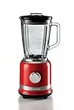 Ariete 585 Frullatore Moderna, 1000W, Capacità 1,5 L, 4 velocità + Funzione Pulse, Tazza in vetro graduata, 4 lame in acciaio inox, Rosso