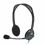 Logitech H111 Cuffie Cablate per Computer, Stereo con Microfono, Cancellazione Rumore, ‎Jack Audio da 3.5 mm, PC/Mac/Laptop/Smartphone/Tablet, Nero