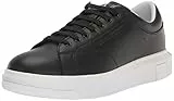 ARMANI EXCHANGE Venice Con Logo Ricamato Sulla Suola Della Piattaforma, Scarpe da ginnastica Uomo, Nero, 45 EU