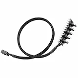GeekerChip 4 pin PWM Fan Hub,CPU/Case Fan Splitter Cavo-1 Femmina e 5 Porte con 4 Pin,per ventole di Raffreddamento del Computer