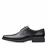 Clarks Tilden Plain, Scarpe con Lacci Uomo, Nero Black Leather, 48 EU