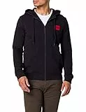 HUGO Daple212, Felpa con Cappuccio Uomo, Nero (Black 1), L