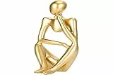 nobrand La Statua del pensatore, Scultura Astratta Fatta a Mano del pensatore Scultura Moderna Figura d'Arte per la Decorazione del Desktop di casa Ufficio