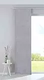 Gardinenbox: tenda a pannello Milano in velluto, opaca, asta di contrappeso, colore grigio, altezza x larghezza 245x60 cm