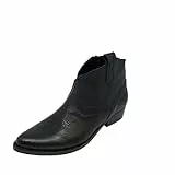 Generico Ovyè SO 300 nero pelle stivaletto alla caviglia tipo texano made in italy (36)