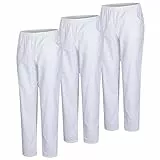 MISEMIYA - Confezione 3 Pz - Pantaloni Sanitari Unisex - Divise MEDICHE Divise SANITARIE Pantaloni da Lavoro - RIF. 8312 * 3 pz - XX-Large, Bianco 21